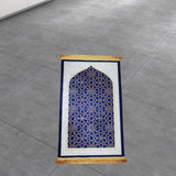 Maxbell Prayer Rug Islamic Patterned Floormat for Traveling Bedroom Ramadan Eid Gift Style B