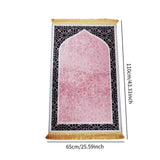 Maxbell Prayer Rug Islamic Patterned Floormat for Traveling Bedroom Ramadan Eid Gift Style C