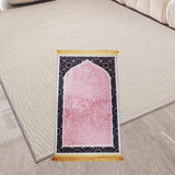 Maxbell Prayer Rug Islamic Patterned Floormat for Traveling Bedroom Ramadan Eid Gift Style C