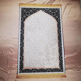 Maxbell Prayer Rug Islamic Patterned Floormat for Traveling Bedroom Ramadan Eid Gift Style D