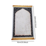 Maxbell Prayer Rug Islamic Patterned Floormat for Traveling Bedroom Ramadan Eid Gift Style D