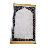 Maxbell Prayer Rug Islamic Patterned Floormat for Traveling Bedroom Ramadan Eid Gift Style D