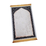 Maxbell Prayer Rug Islamic Patterned Floormat for Traveling Bedroom Ramadan Eid Gift Style D