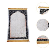 Maxbell Prayer Rug Islamic Patterned Floormat for Traveling Bedroom Ramadan Eid Gift Style D