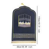 Maxbell Prayer Rug with Tassels Thick Gift Decoration Praying Rug for Kids Men Women