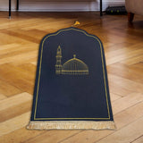 Maxbell Prayer Rug with Tassels Thick Gift Decoration Praying Rug for Kids Men Women