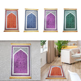 Maxbell Prayer Rug Decoration Soft Non Slip Elegant Prayer Mat for Praying Men Women Orange