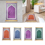 Maxbell Prayer Rug Decoration Soft Non Slip Elegant Prayer Mat for Praying Men Women Orange