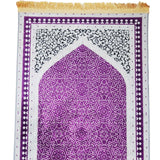 Maxbell Prayer Rug Decoration Soft Non Slip Elegant Prayer Mat for Praying Men Women Purple