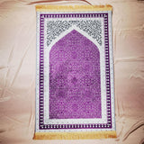 Maxbell Prayer Rug Decoration Soft Non Slip Elegant Prayer Mat for Praying Men Women Purple