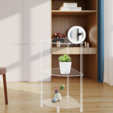 Maxbell Acrylic Corner Side Table Shelf Bedside Table 3 Tiers for Home Cafe Bathroom
