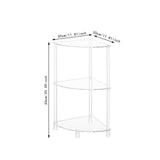 Maxbell Acrylic Corner Side Table Shelf Bedside Table 3 Tiers for Home Cafe Bathroom