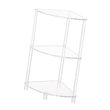Maxbell Acrylic Corner Side Table Shelf Bedside Table 3 Tiers for Home Cafe Bathroom