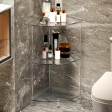 Maxbell Acrylic Corner Side Table Shelf Bedside Table 3 Tiers for Home Cafe Bathroom