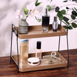 Maxbell 2 Tier Kitchen Counter Shelf Spice Jars Rack for Countertop Office Dorm Room Style A