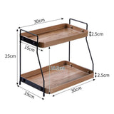 Maxbell 2 Tier Kitchen Counter Shelf Spice Jars Rack for Countertop Office Dorm Room Style A
