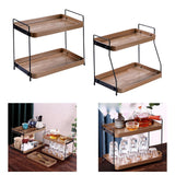 Maxbell 2 Tier Kitchen Counter Shelf Spice Jars Rack for Countertop Office Dorm Room Style A