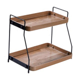 Maxbell 2 Tier Kitchen Counter Shelf Spice Jars Rack for Countertop Office Dorm Room Style A