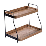 Maxbell 2 Tier Kitchen Counter Shelf Spice Jars Rack for Countertop Office Dorm Room Style A
