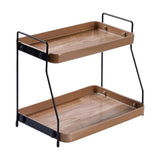 Maxbell 2 Tier Kitchen Counter Shelf Spice Jars Rack for Countertop Office Dorm Room Style A