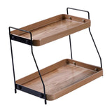 Maxbell 2 Tier Kitchen Counter Shelf Spice Jars Rack for Countertop Office Dorm Room Style A