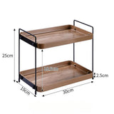 Maxbell 2 Tier Kitchen Counter Shelf Spice Jars Rack for Countertop Office Dorm Room Style A