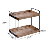 Maxbell 2 Tier Kitchen Counter Shelf Spice Jars Rack for Countertop Office Dorm Room Style B