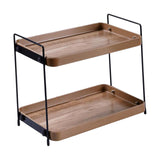 Maxbell 2 Tier Kitchen Counter Shelf Spice Jars Rack for Countertop Office Dorm Room Style B