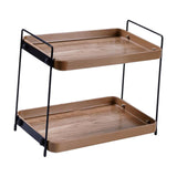 Maxbell 2 Tier Kitchen Counter Shelf Spice Jars Rack for Countertop Office Dorm Room Style B