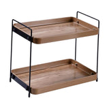 Maxbell 2 Tier Kitchen Counter Shelf Spice Jars Rack for Countertop Office Dorm Room Style B