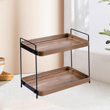 Maxbell 2 Tier Kitchen Counter Shelf Spice Jars Rack for Countertop Office Dorm Room Style B