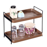 Maxbell 2 Tier Kitchen Counter Shelf Spice Jars Rack for Countertop Office Dorm Room Style B