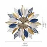 Maxbell Large Wall Clock Creative Round Big Clock for Bedroom Dining Room Restaurant