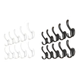 Maxbell 10Pcs Coat Hooks for Hanging Hat Rack Wall Mount for Office Bathroom Kitchen White