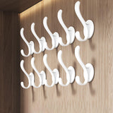 Maxbell 10Pcs Coat Hooks for Hanging Hat Rack Wall Mount for Office Bathroom Kitchen White