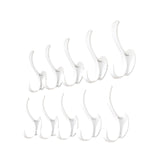 Maxbell 10Pcs Coat Hooks for Hanging Hat Rack Wall Mount for Office Bathroom Kitchen White