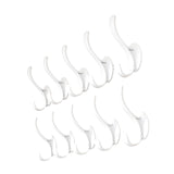Maxbell 10Pcs Coat Hooks for Hanging Hat Rack Wall Mount for Office Bathroom Kitchen White