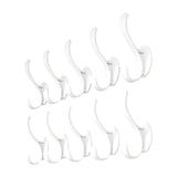 Maxbell 10Pcs Coat Hooks for Hanging Hat Rack Wall Mount for Office Bathroom Kitchen White