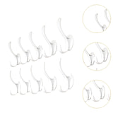 Maxbell 10Pcs Coat Hooks for Hanging Hat Rack Wall Mount for Office Bathroom Kitchen White