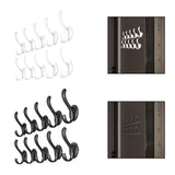 Maxbell 10Pcs Coat Hooks for Hanging Hat Rack Wall Mount for Office Bathroom Kitchen White