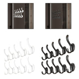 Maxbell 10Pcs Coat Hooks for Hanging Hat Rack Wall Mount for Office Bathroom Kitchen White