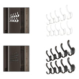 Maxbell 10Pcs Coat Hooks for Hanging Hat Rack Wall Mount for Office Bathroom Kitchen White