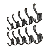 Maxbell 10Pcs Coat Hooks for Hanging Hat Rack Wall Mount for Office Bathroom Kitchen Black