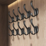 Maxbell 10Pcs Coat Hooks for Hanging Hat Rack Wall Mount for Office Bathroom Kitchen Black