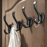 Maxbell 10Pcs Coat Hooks for Hanging Hat Rack Wall Mount for Office Bathroom Kitchen Black