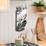 Maxbell Pot Lid Organizer Rack No Drill Kitchen Shelf for Cabinet Cutting Board Wall