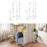 Maxbell Acrylic Side Table for Drink Coffee NightStand for Living Room Entrance Home Round