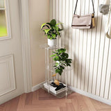 Maxbell Acrylic Side Table for Drink Coffee NightStand for Living Room Entrance Home Round