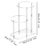 Maxbell Acrylic Side Table for Drink Coffee NightStand for Living Room Entrance Home Round