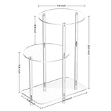 Maxbell Acrylic Side Table for Drink Coffee NightStand for Living Room Entrance Home Round